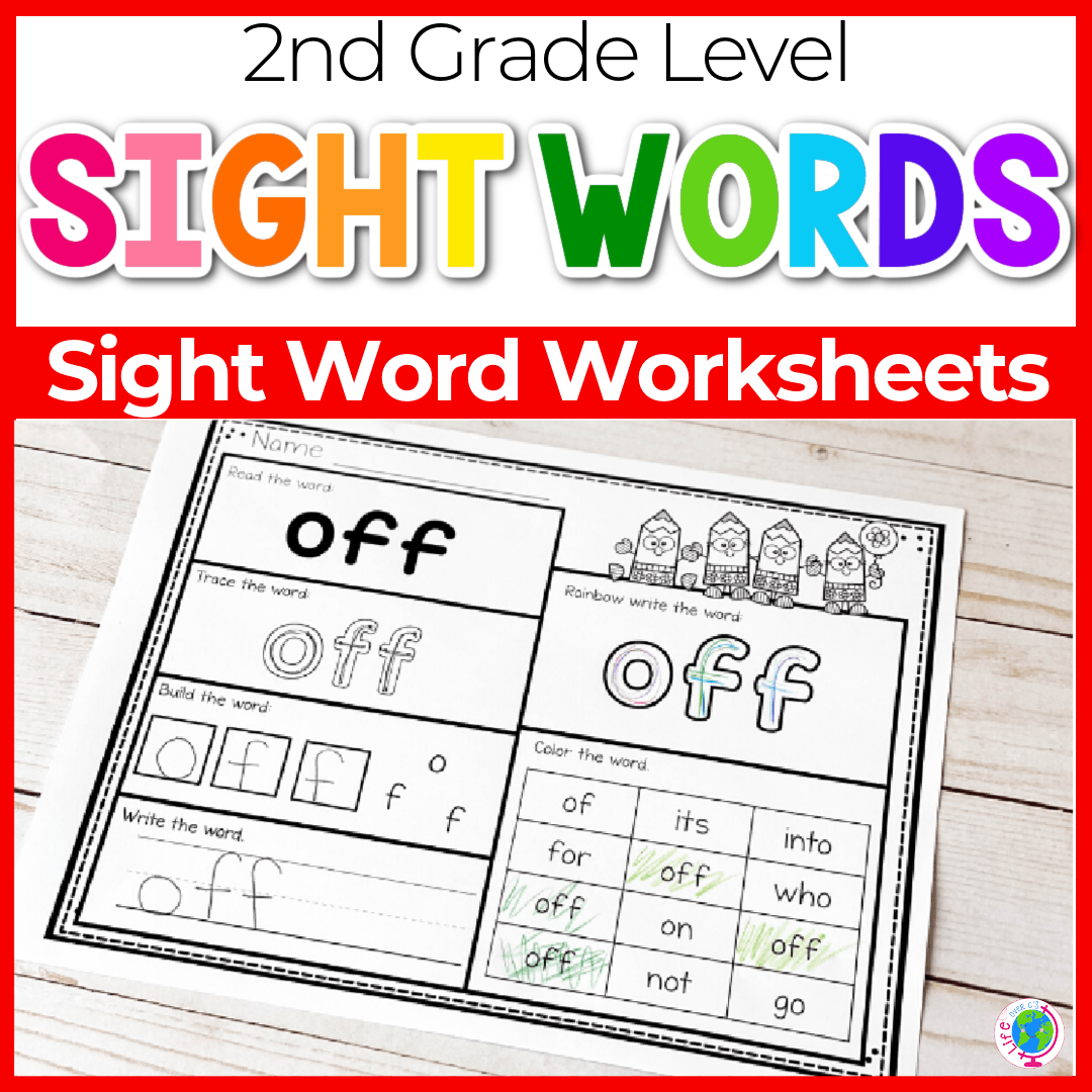Free Printable Second Grade Sight Word Worksheets