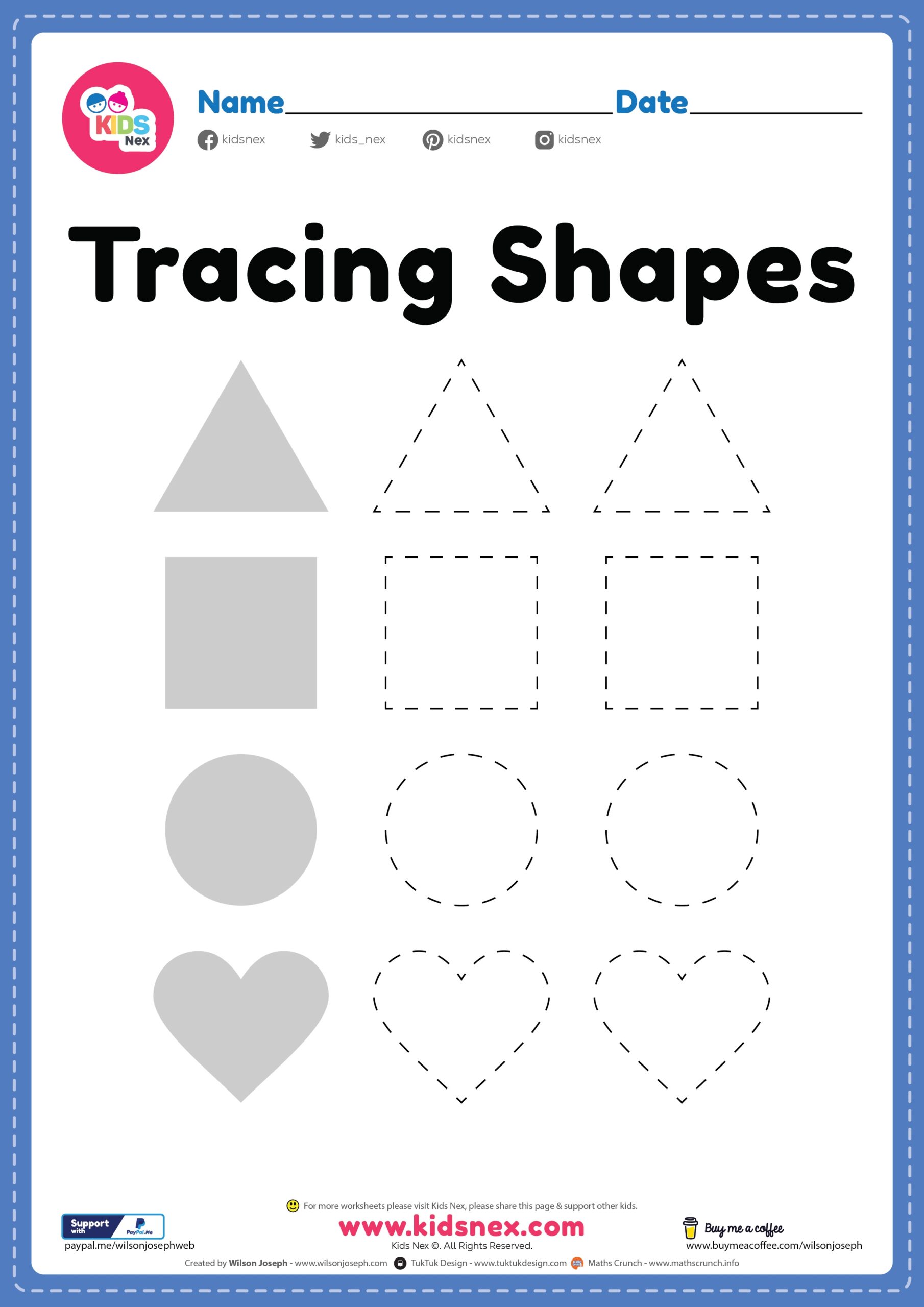 Shapes Worksheets For Kindergarten Printable
