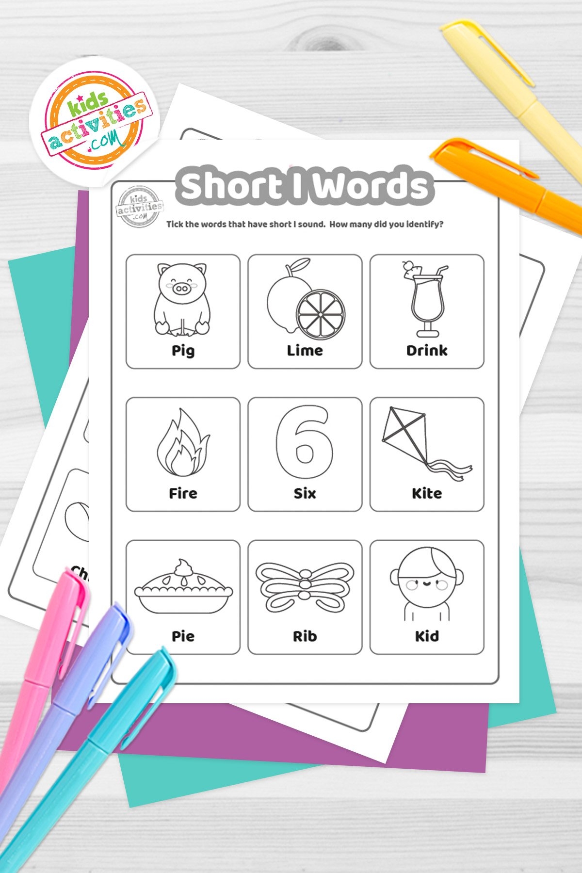 Printable Short I Worksheets