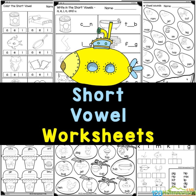 FREE Printable Short Vowel Worksheets For Pre k And Kindergarten