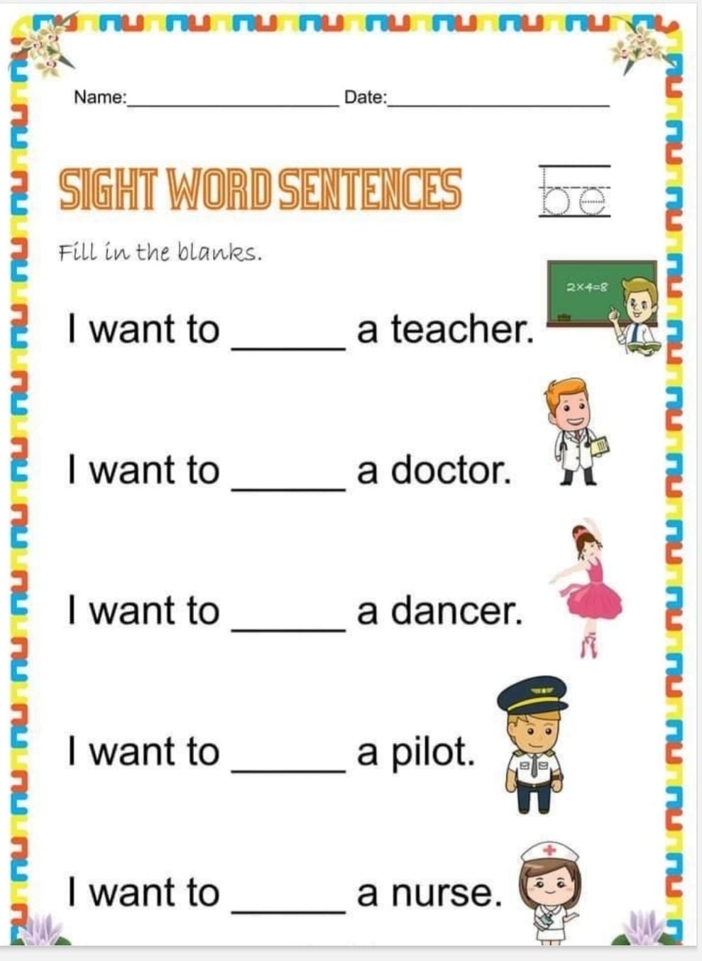 Dolch Words Worksheets Free Printable Dolch Words Worksheets Free Printable