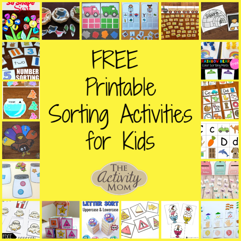Free Printable Sorting Activities For Kids The Activity Mom