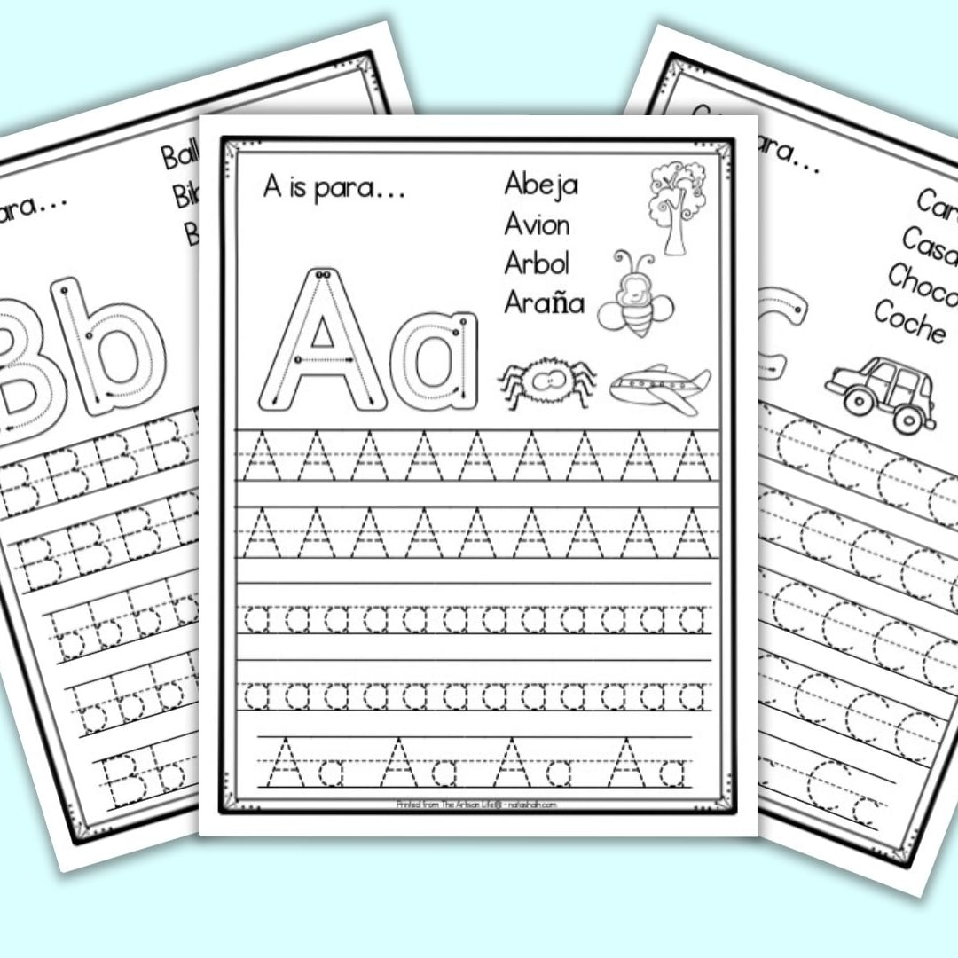 Free Printable Spanish Alphabet Tracing Worksheets Worksheets Library