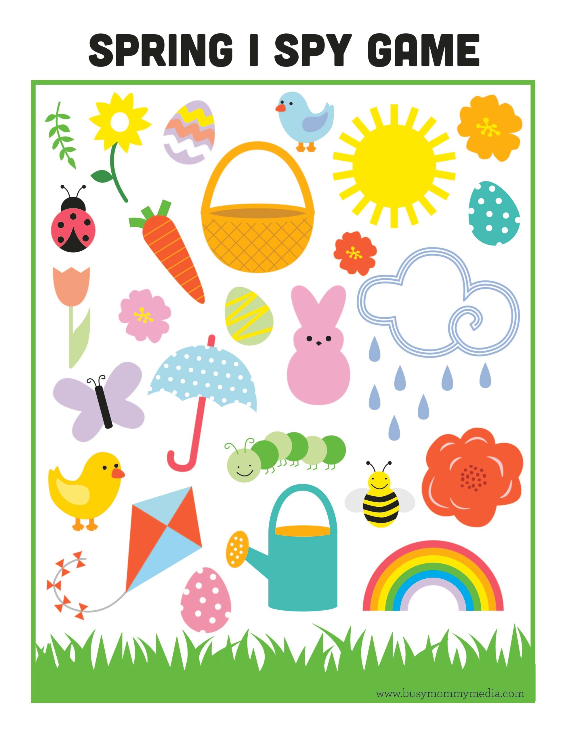 Free Printable Spring I Spy Game