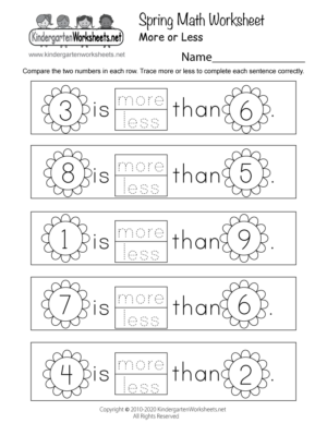 Printable Spring Math Worksheets - Free Printable Worksheets