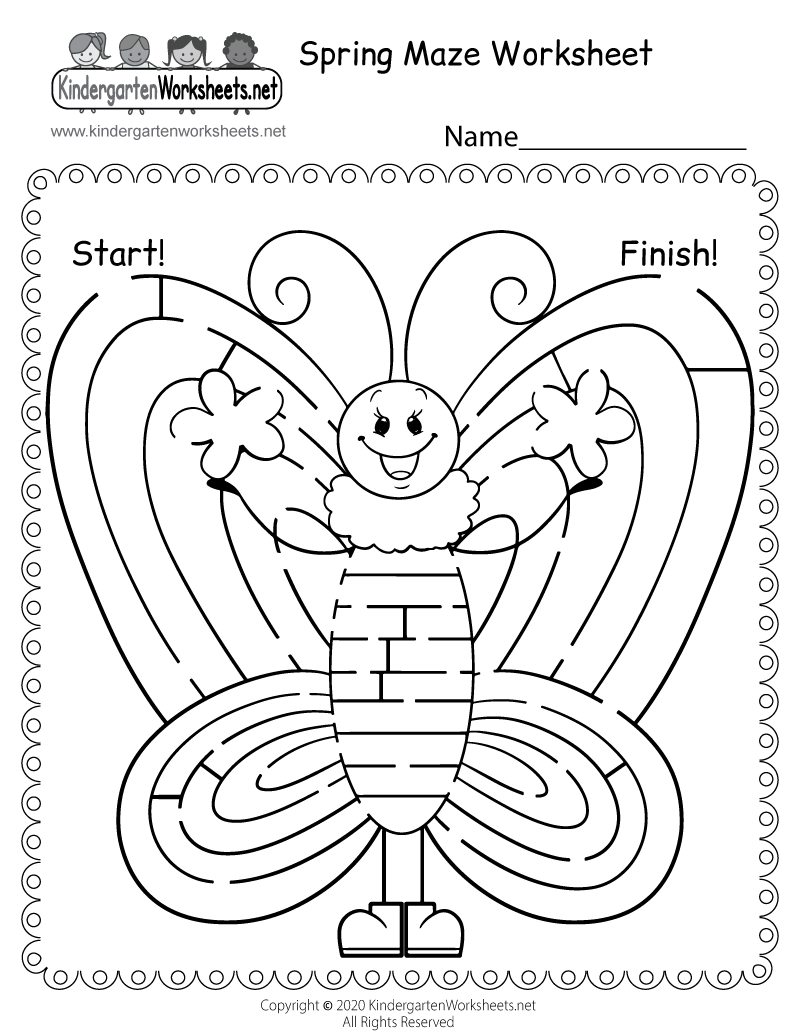 Maze Worksheets Kindergarten