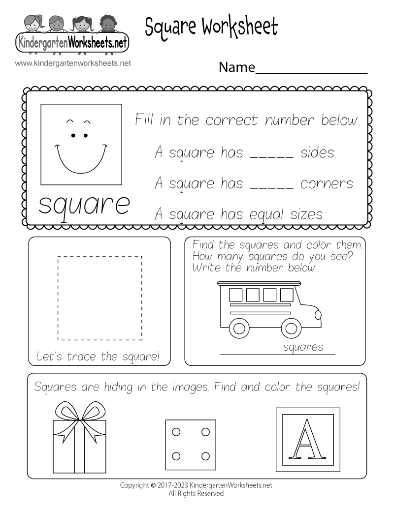 Free Printable Square Worksheet Free Printable Square Worksheet