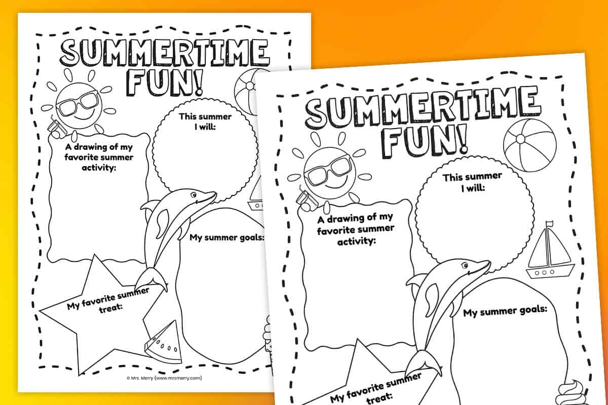 Free Printable Summer Activities Worksheet Mrs Merry Free Printable Summer Activities Worksheet Mrs Merry