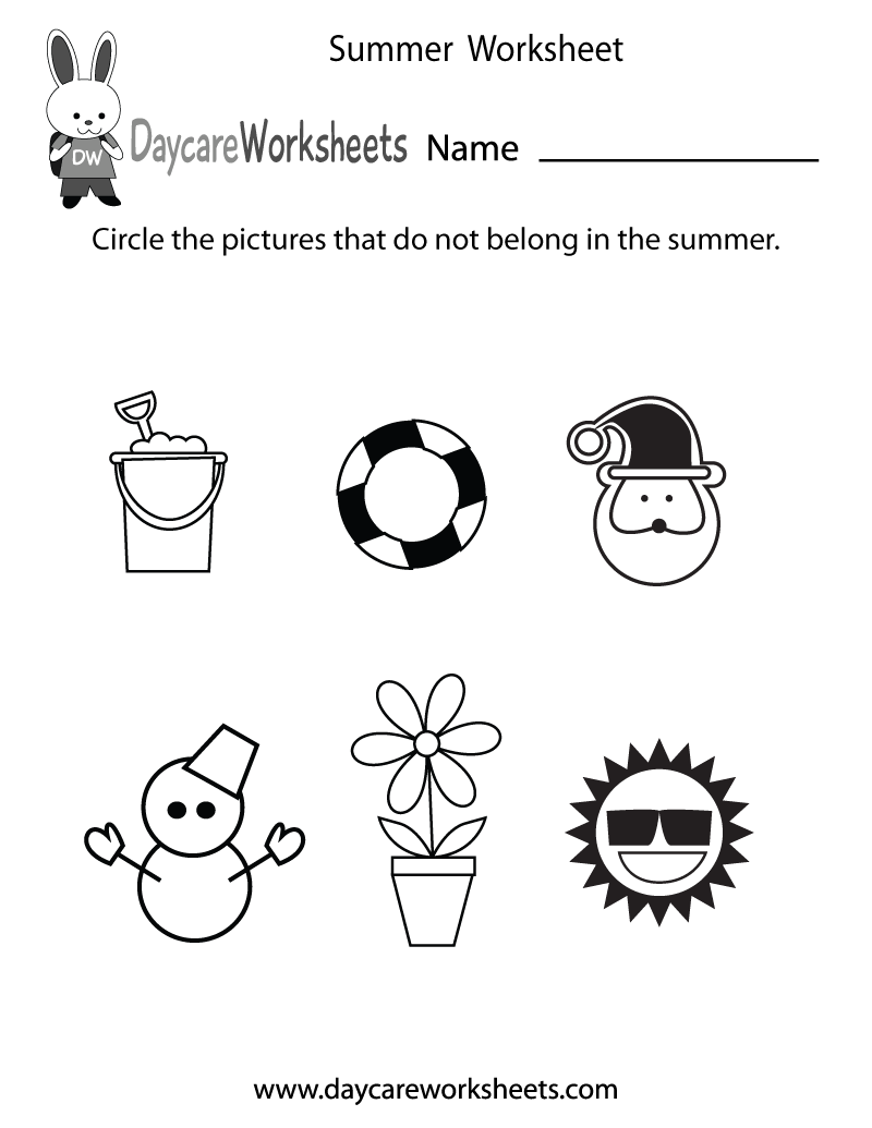 Free Printable Summer Worksheet For Preschool Free Printable Summer Worksheet For Preschool