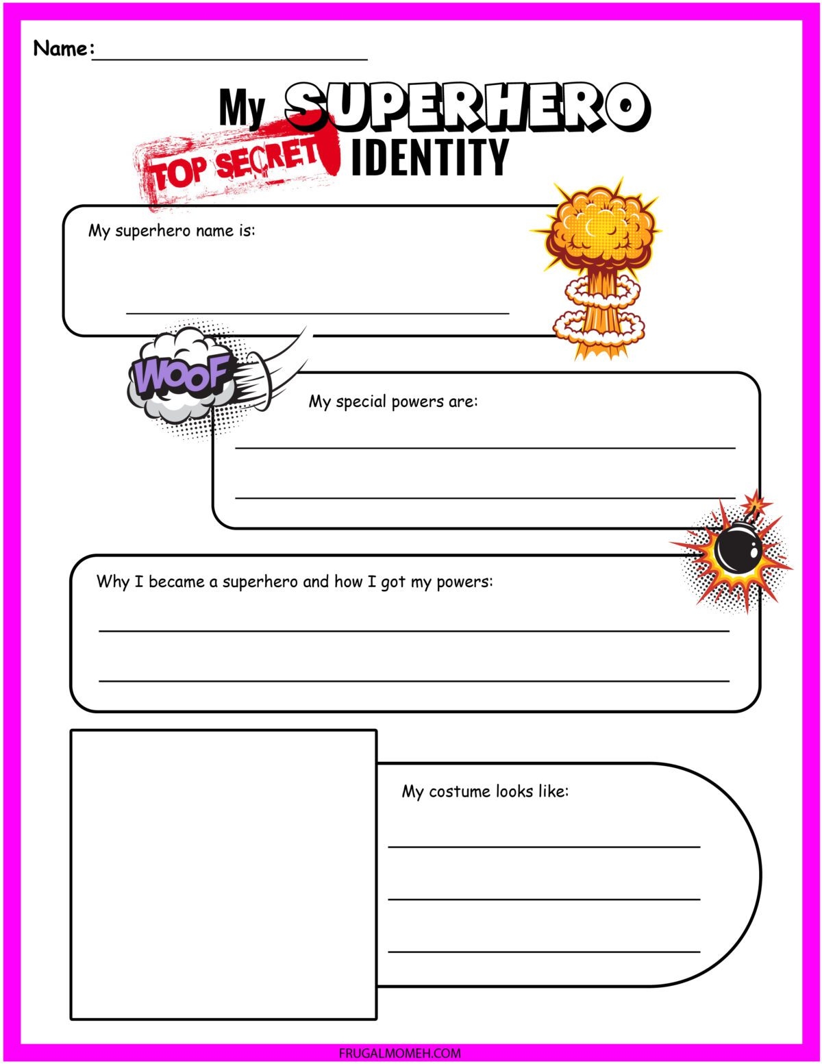 FREE Printable Superhero Worksheets Activity Sheets Frugal Mom Eh FREE Printable Superhero Worksheets Activity Sheets Frugal Mom Eh