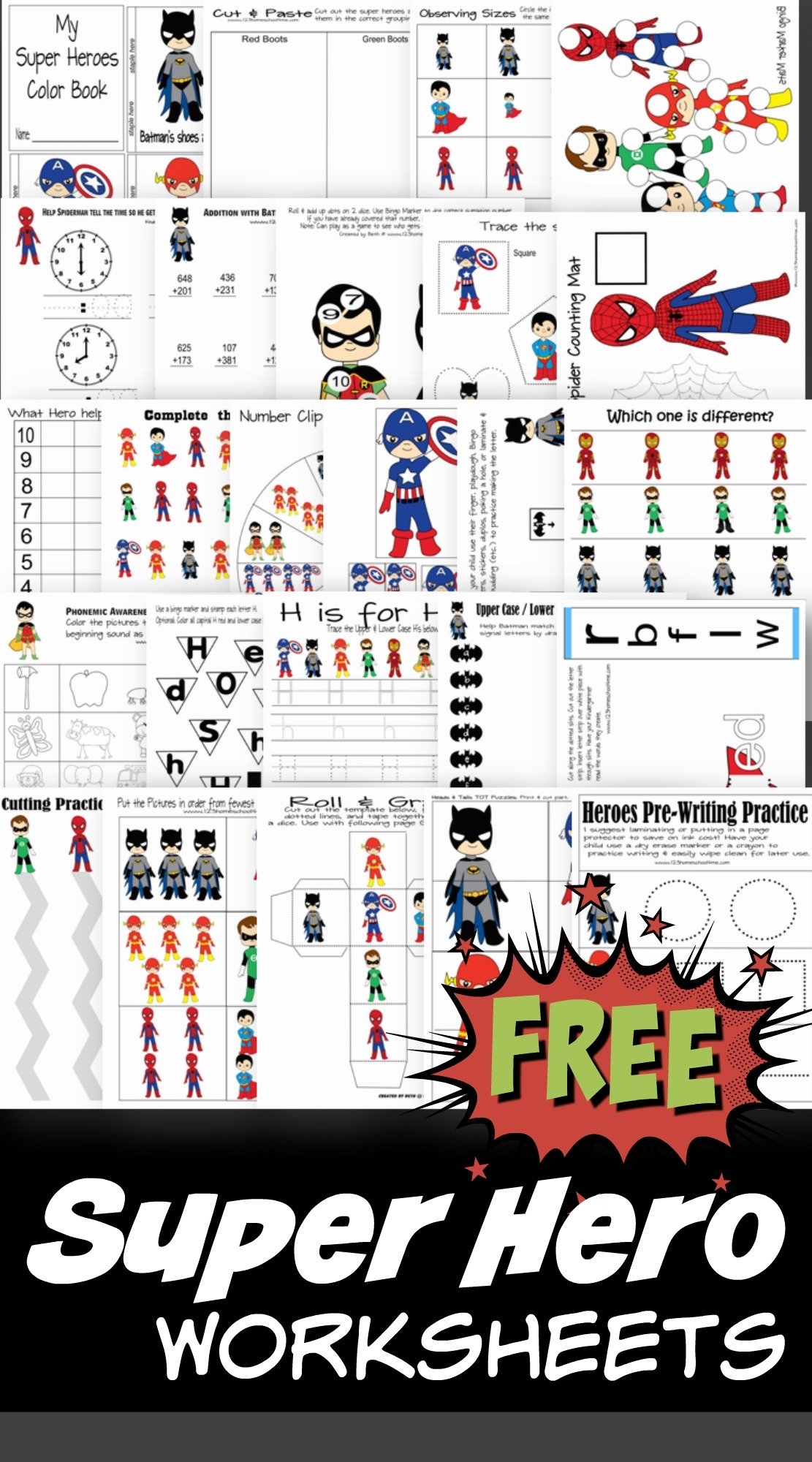 FREE Printable Superhero Worksheets And Activity Sheets FREE Printable Superhero Worksheets And Activity Sheets