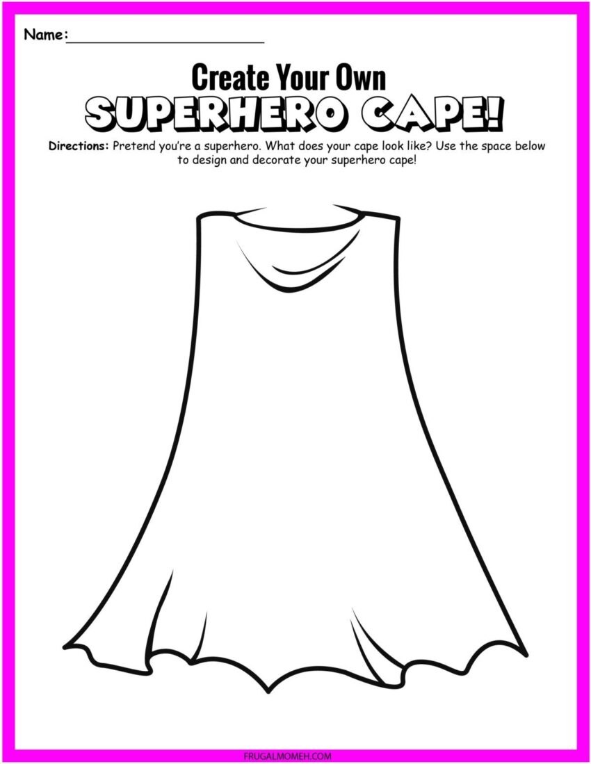 FREE Printable Superhero Worksheets U0026 Activity Sheets Frugal Mom Eh