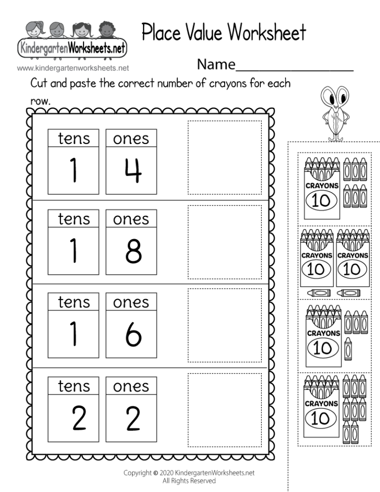 Free Printable Tens And Ones Worksheet