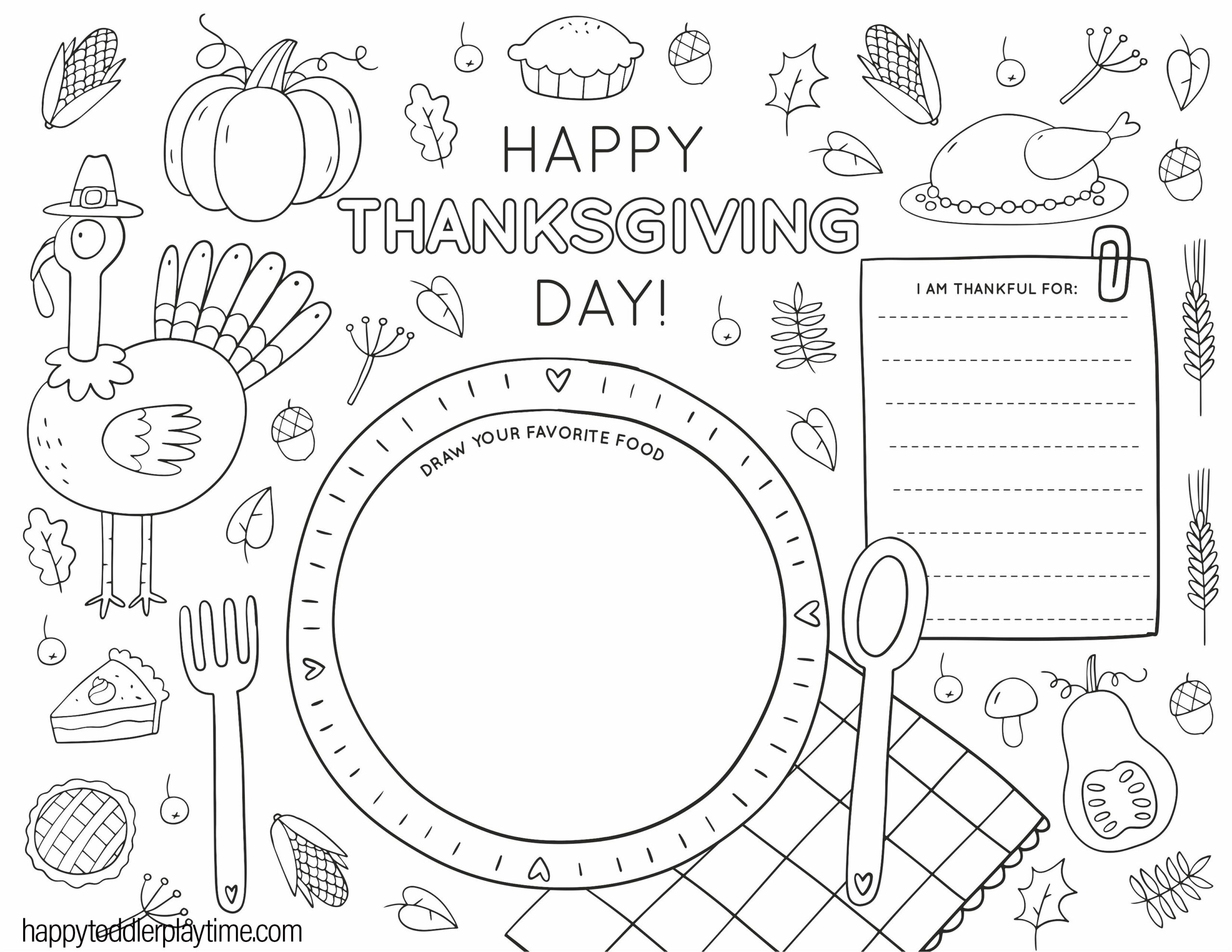 Thanksgiving Printables For Preschoolers Free