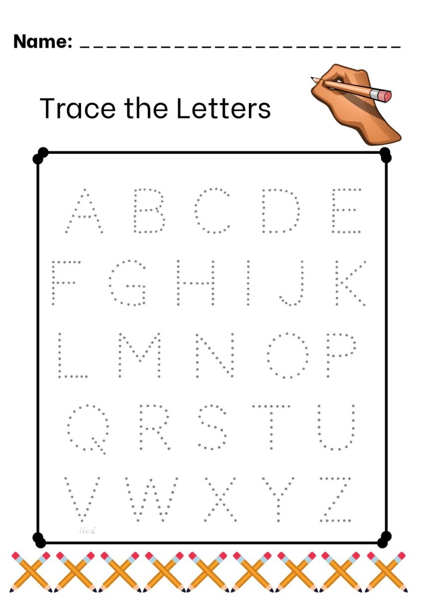 Free Printable Trace The Letters Worksheet Teacha