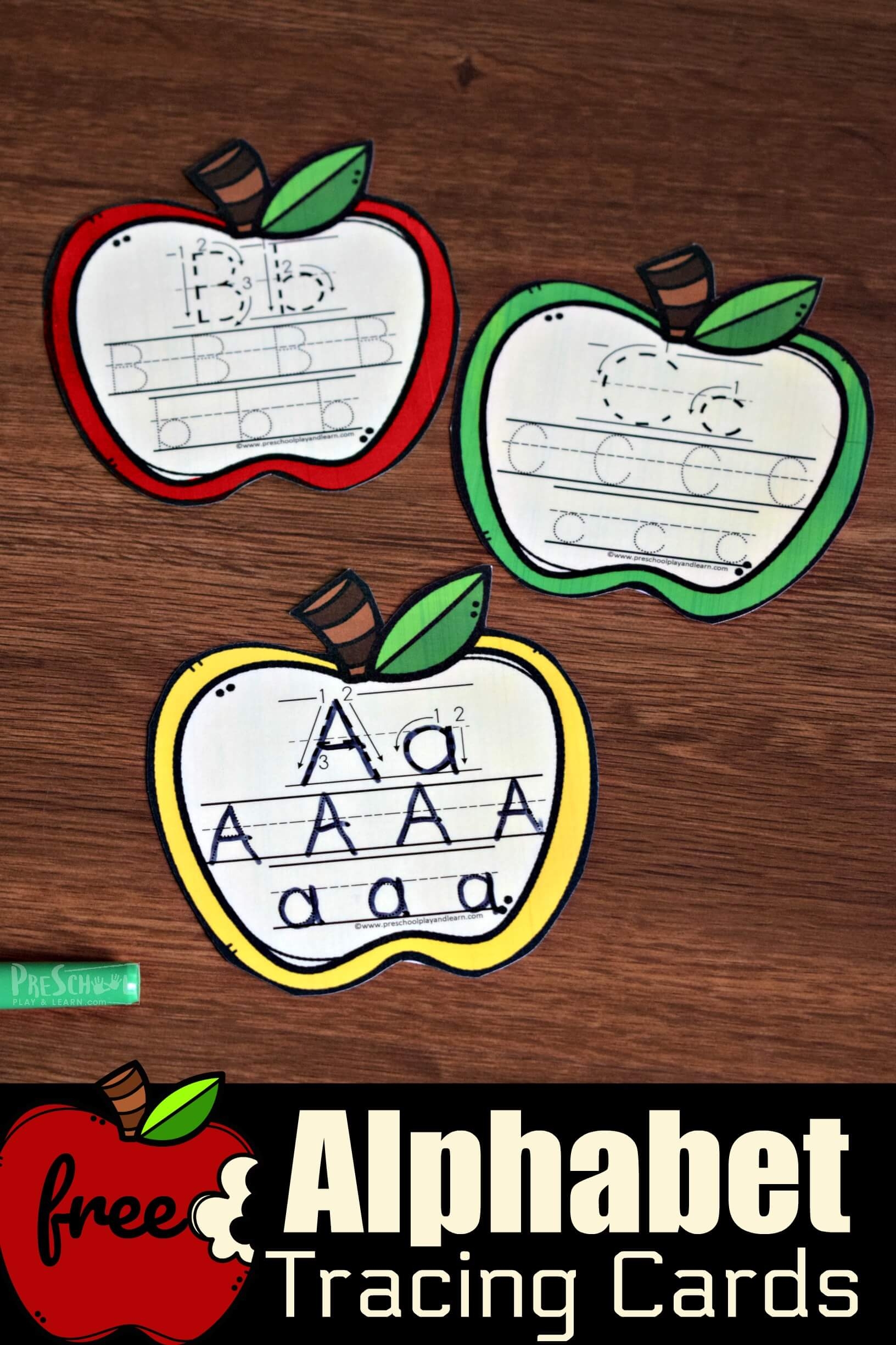Preschool Printable Apples Alphabet Letters