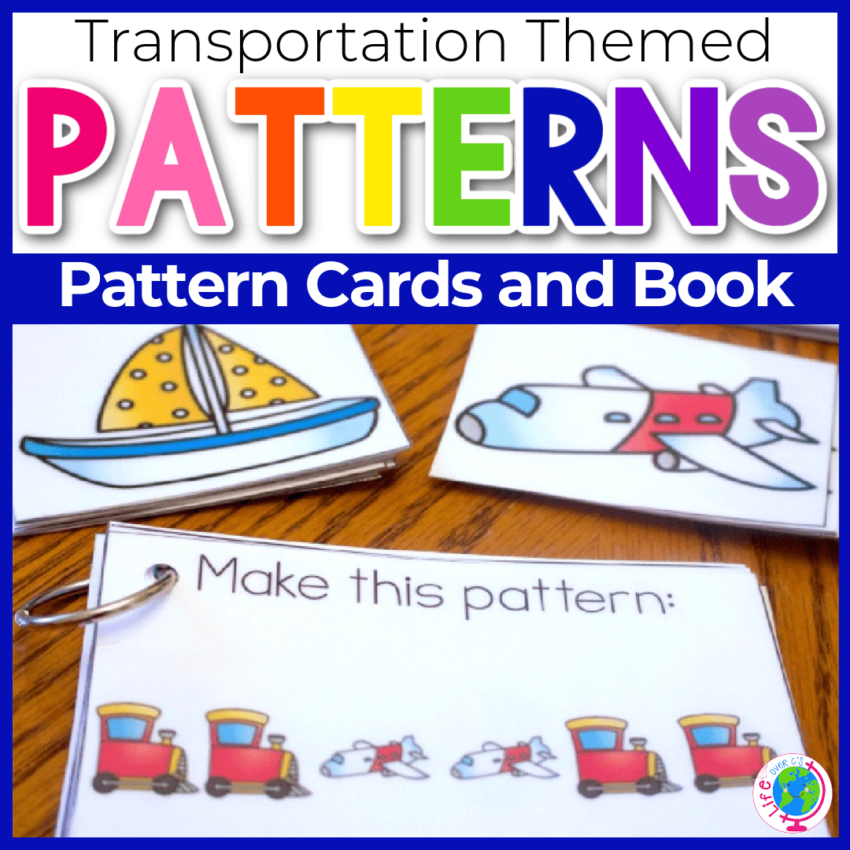 Free Printable Transportation Theme Pattern Cards U0026 Book