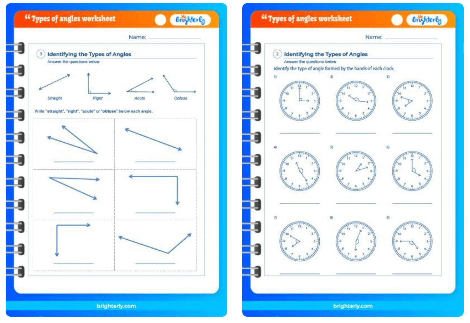 FREE Printable Types Of Angles Worksheets PDFs Brighterly