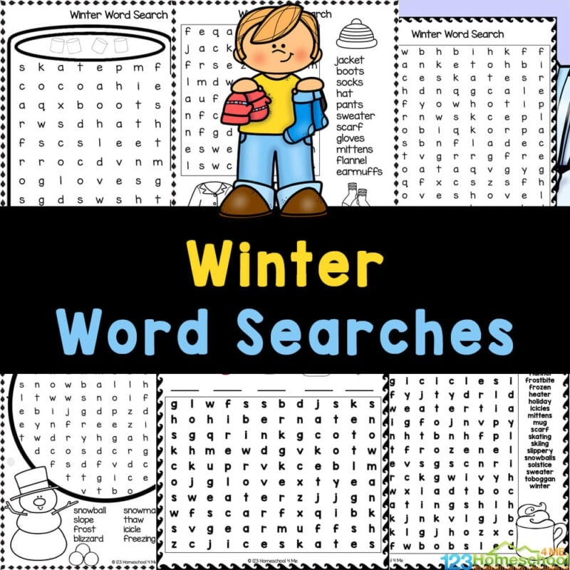 FREE Printable Winter Word Searches FREE Printable Winter Word Searches