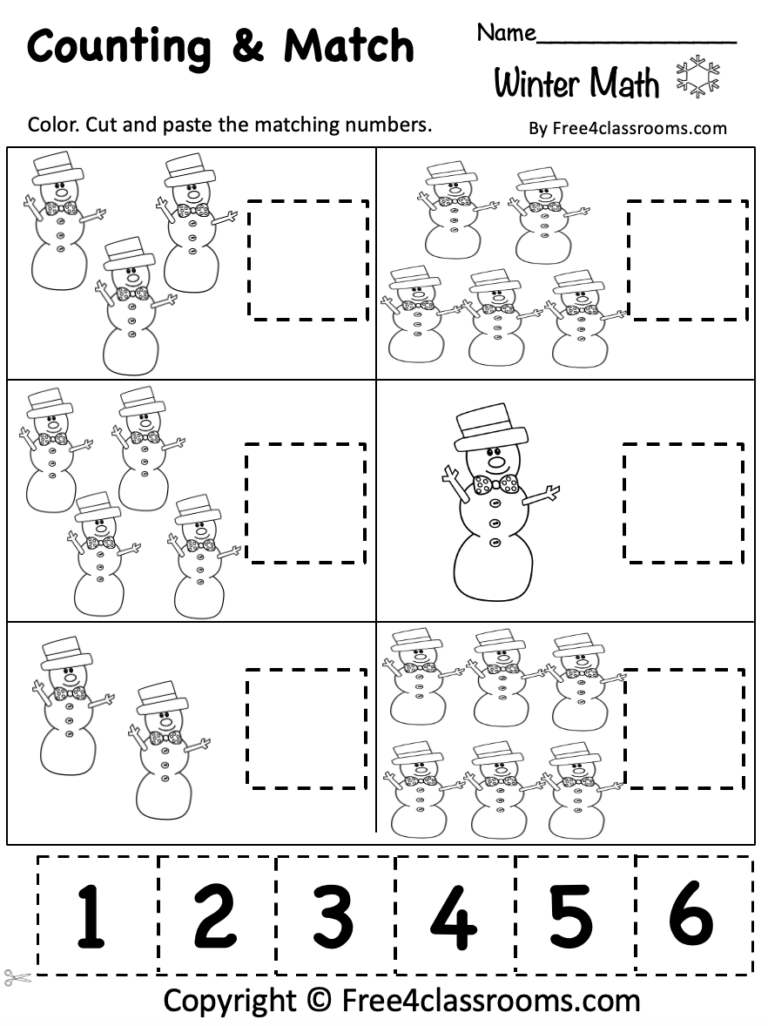 Free Printable Winter Worksheet For Preschool Free Worksheets Free4Classrooms