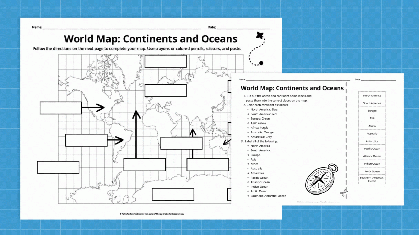 Grid Map Worksheets Free Printable