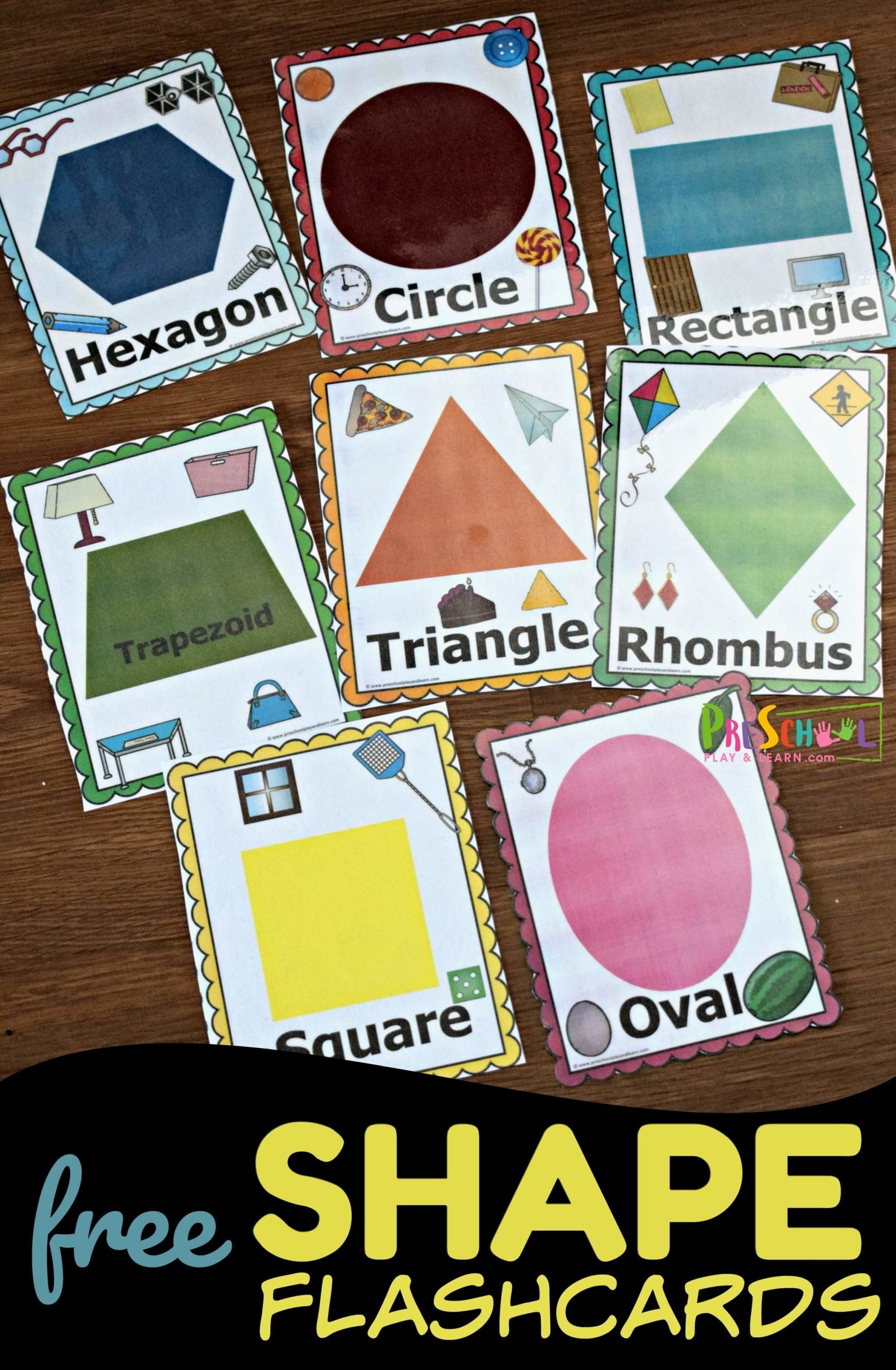 Preschool Flash Cards Printable Shapes