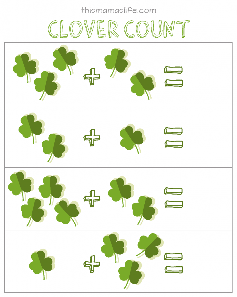Free Printables St Patrick s Day Counting Match Up U0026 Word Free Printables St Patrick s Day Counting Match Up U0026 Word