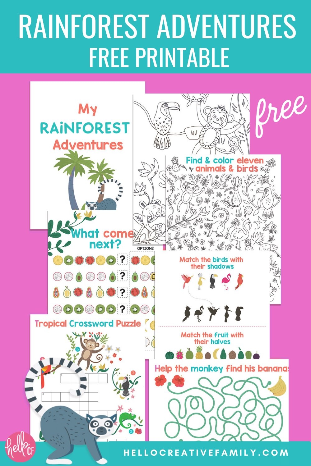 Rainforest Printables For Preschoolers Rainforest Printables For Preschoolers