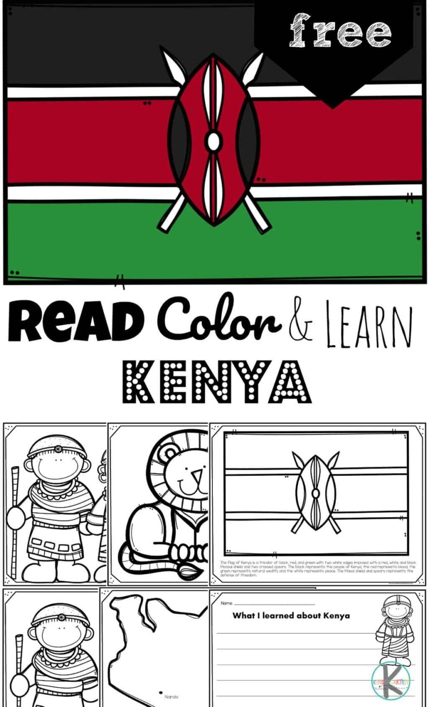 FREE Read Color And Learn About KENYA