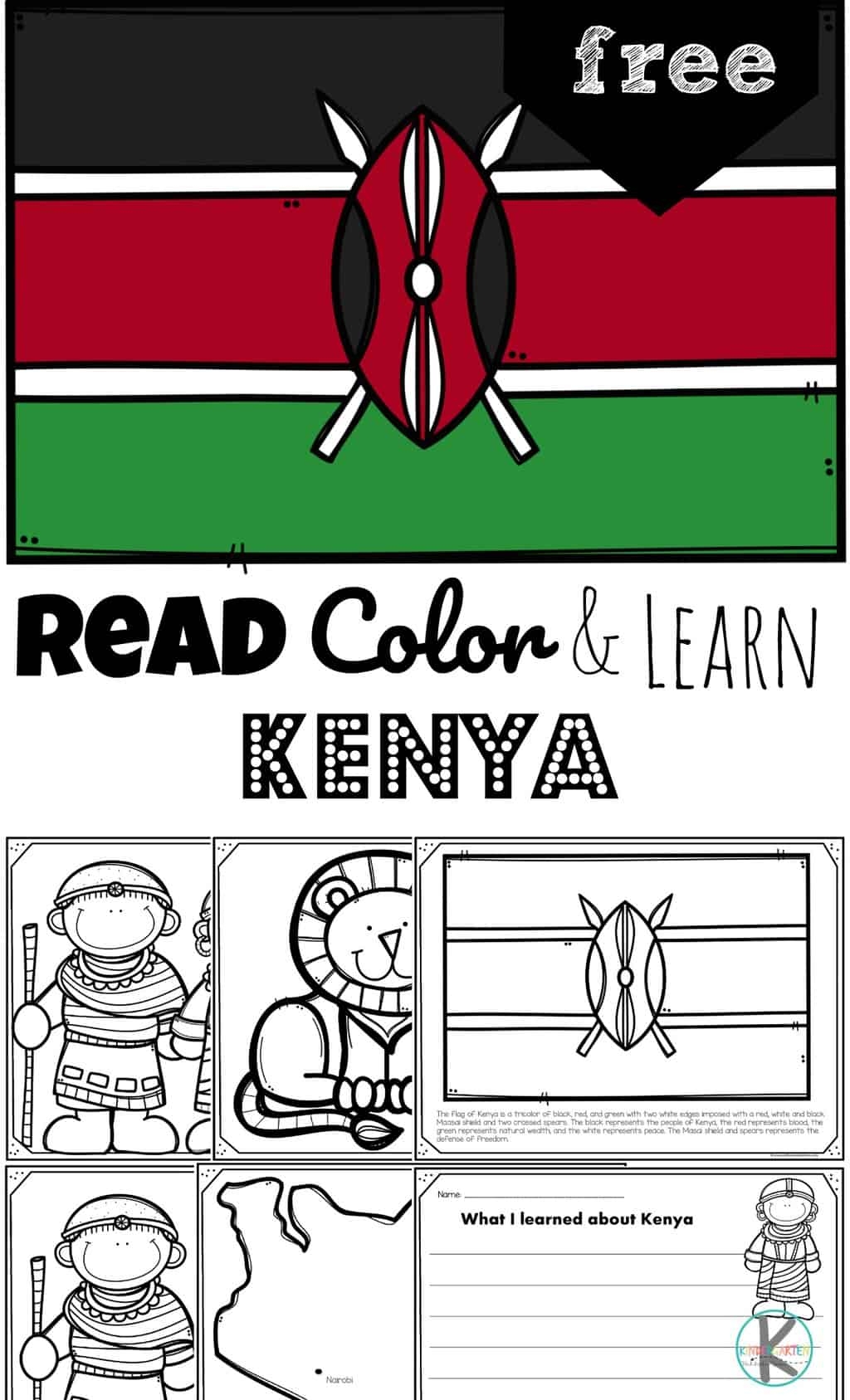 FREE Read Color And Learn About KENYA FREE Read Color And Learn About KENYA