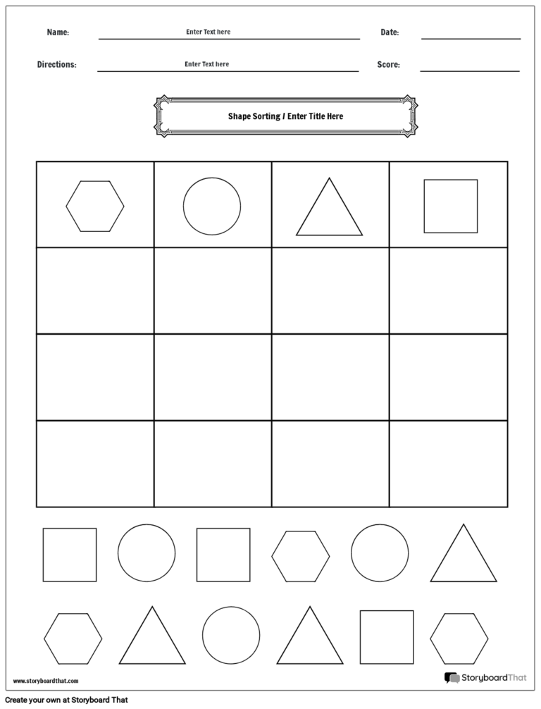 Free Shape Sorting Worksheets Customize And Print