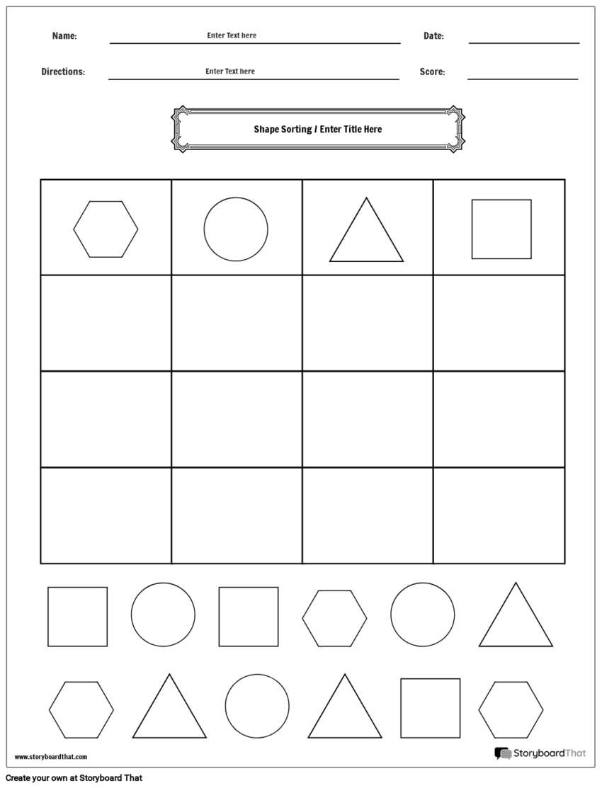 Free Shape Sorting Worksheets Customize And Print