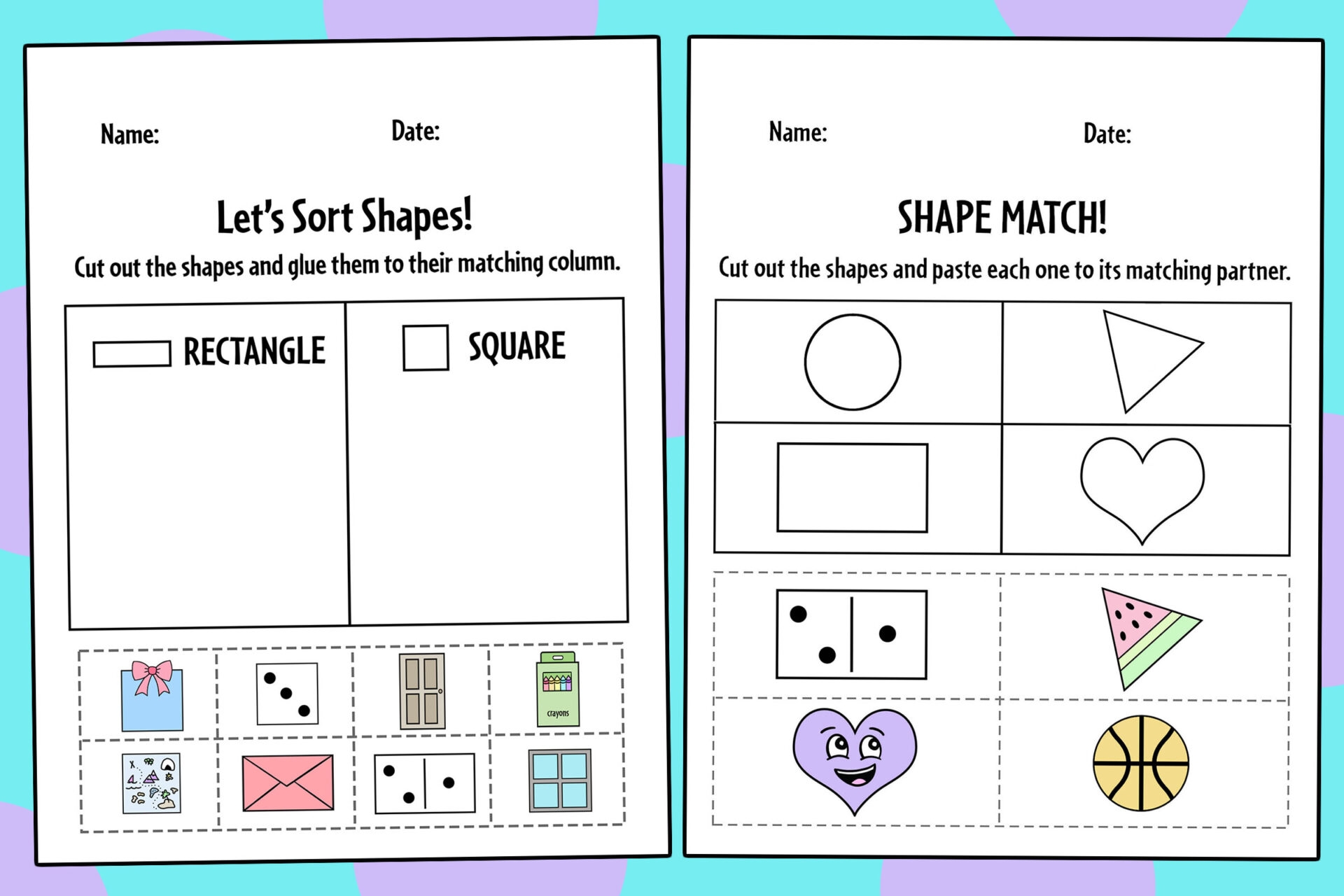 Free Shape Sorting Worksheets For Preschool The Hollydog Blog Free Shape Sorting Worksheets For Preschool The Hollydog Blog