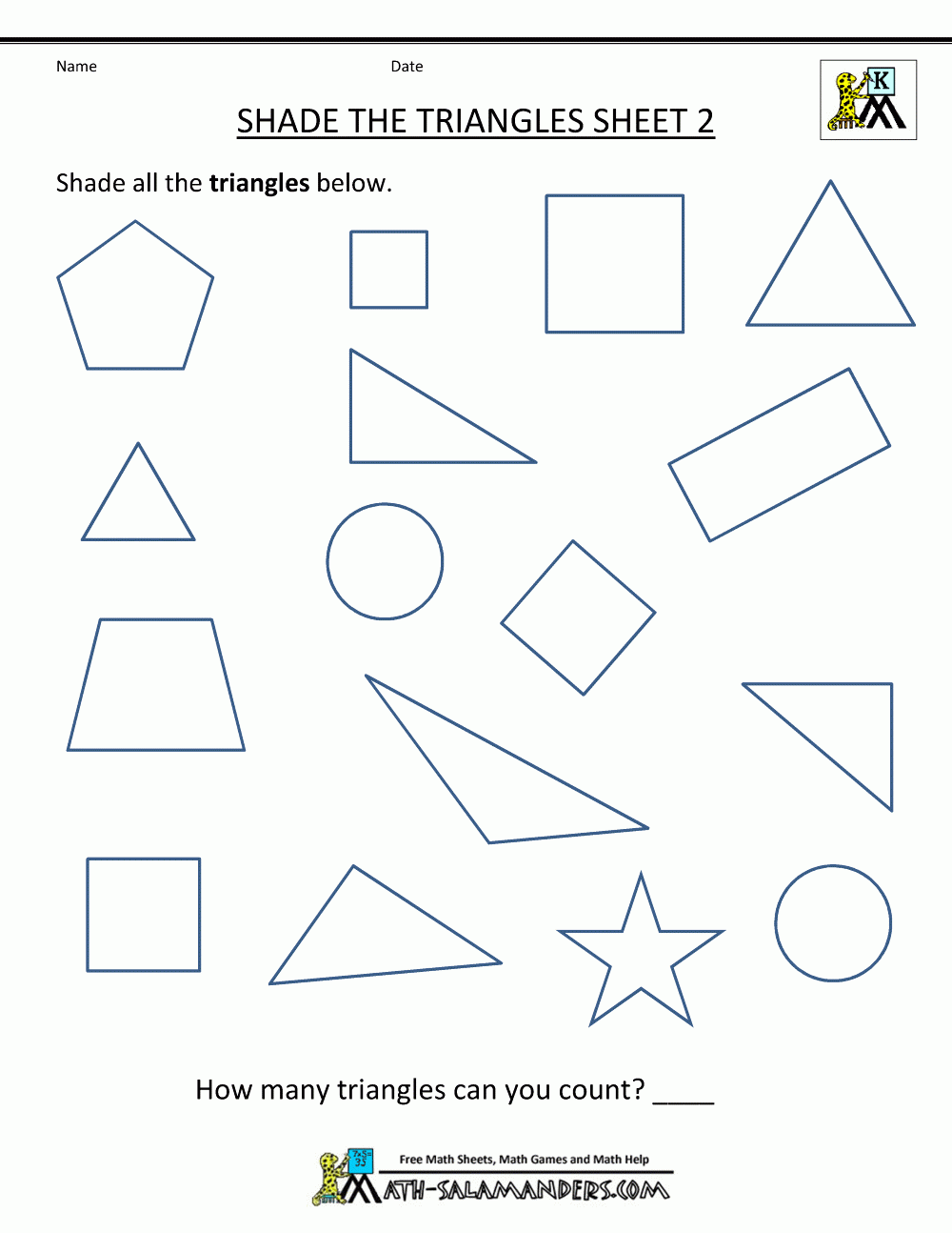 Free Shape Worksheets Kindergarten Free Shape Worksheets Kindergarten