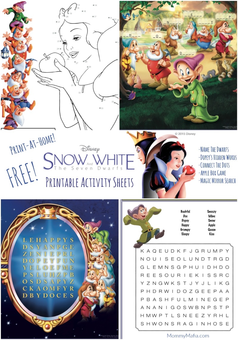 Free Snow White Printables Activity Pages Games And More Mommy Mafia