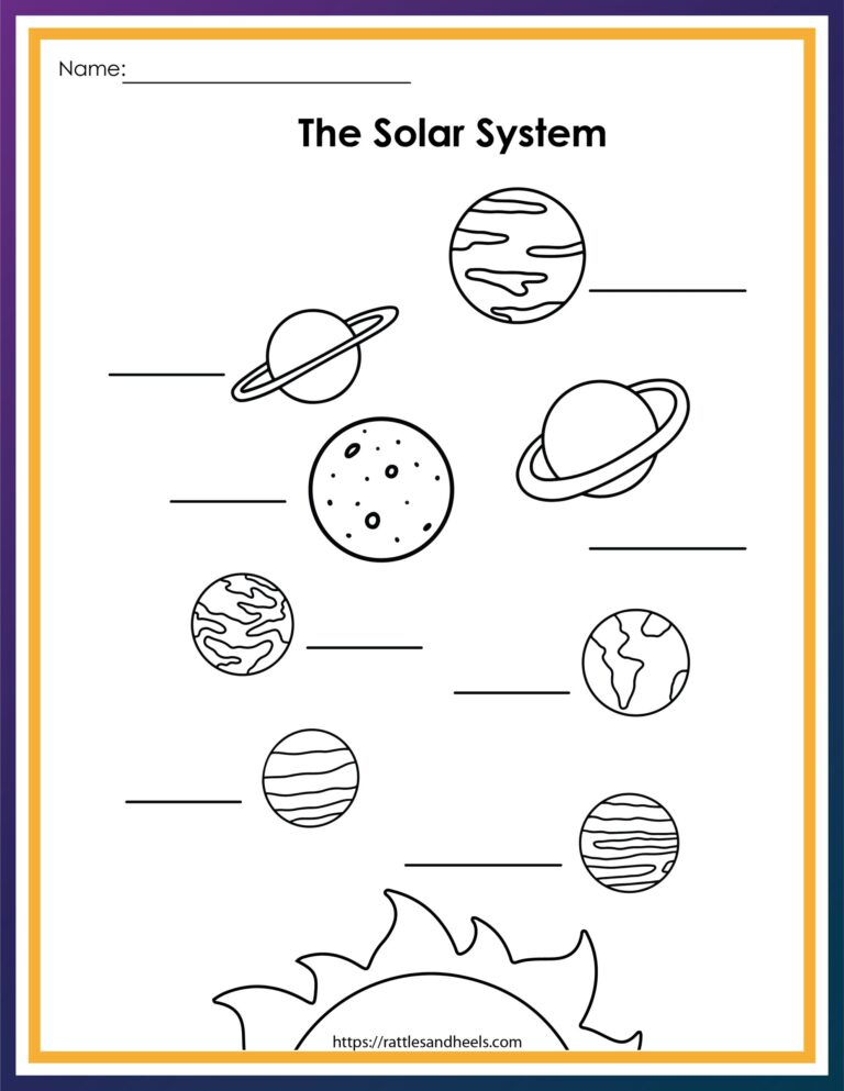 Free Solar System Worksheets For Kids 