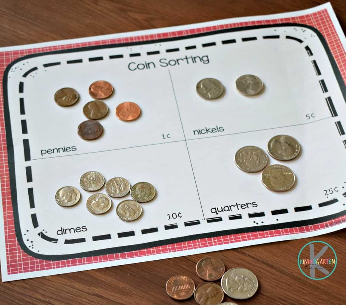 FREE Sorting Coins Printable Money Mats FREE Sorting Coins Printable Money Mats