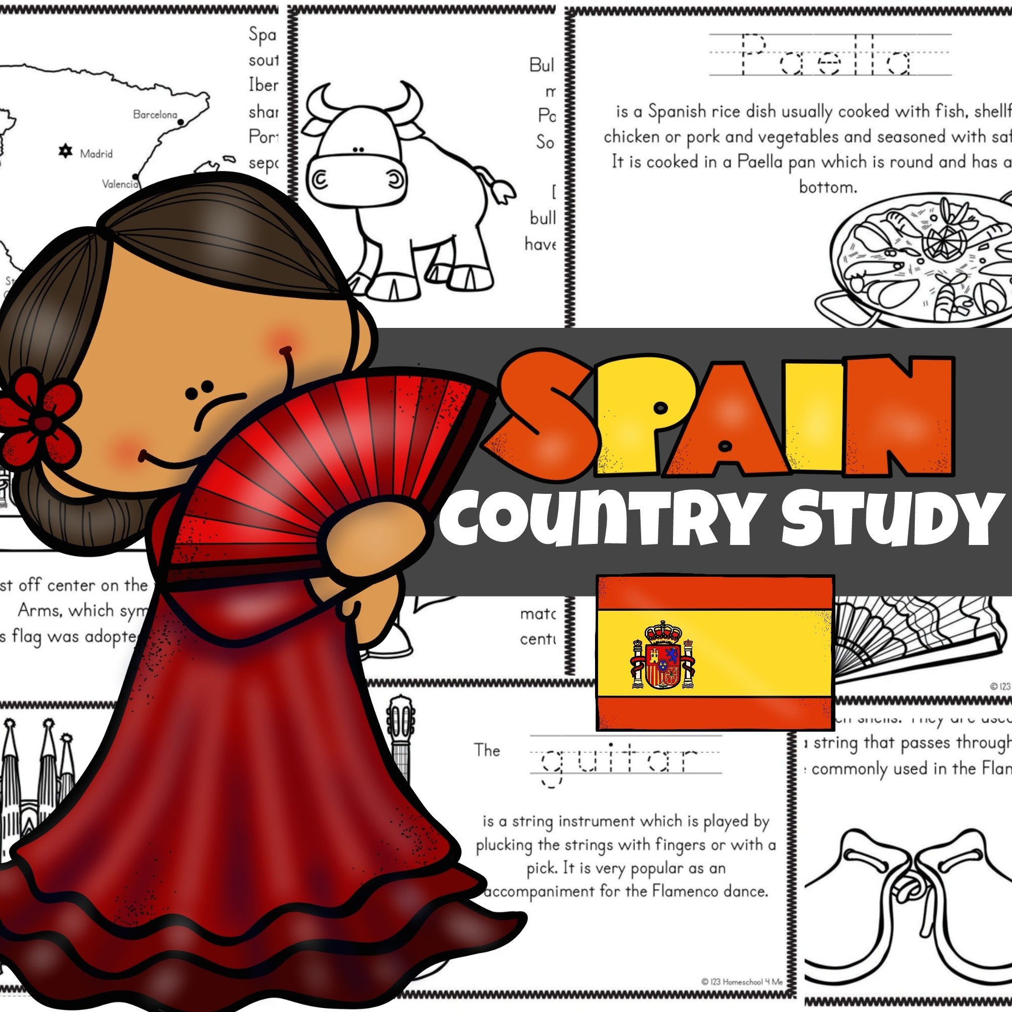 FREE Spain For Kids Free Printable My Little Book About Spain