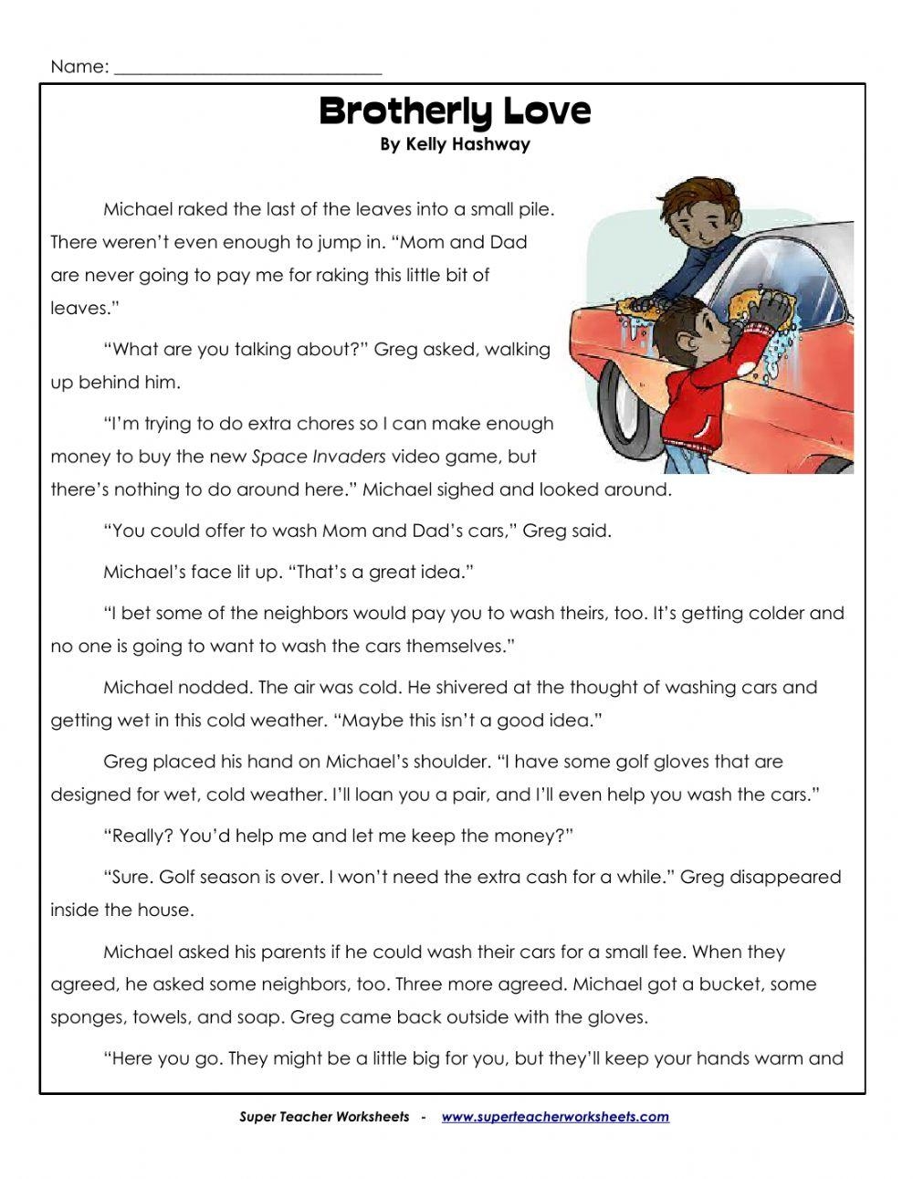 Super Teachers Worksheets Reading Comprehension
