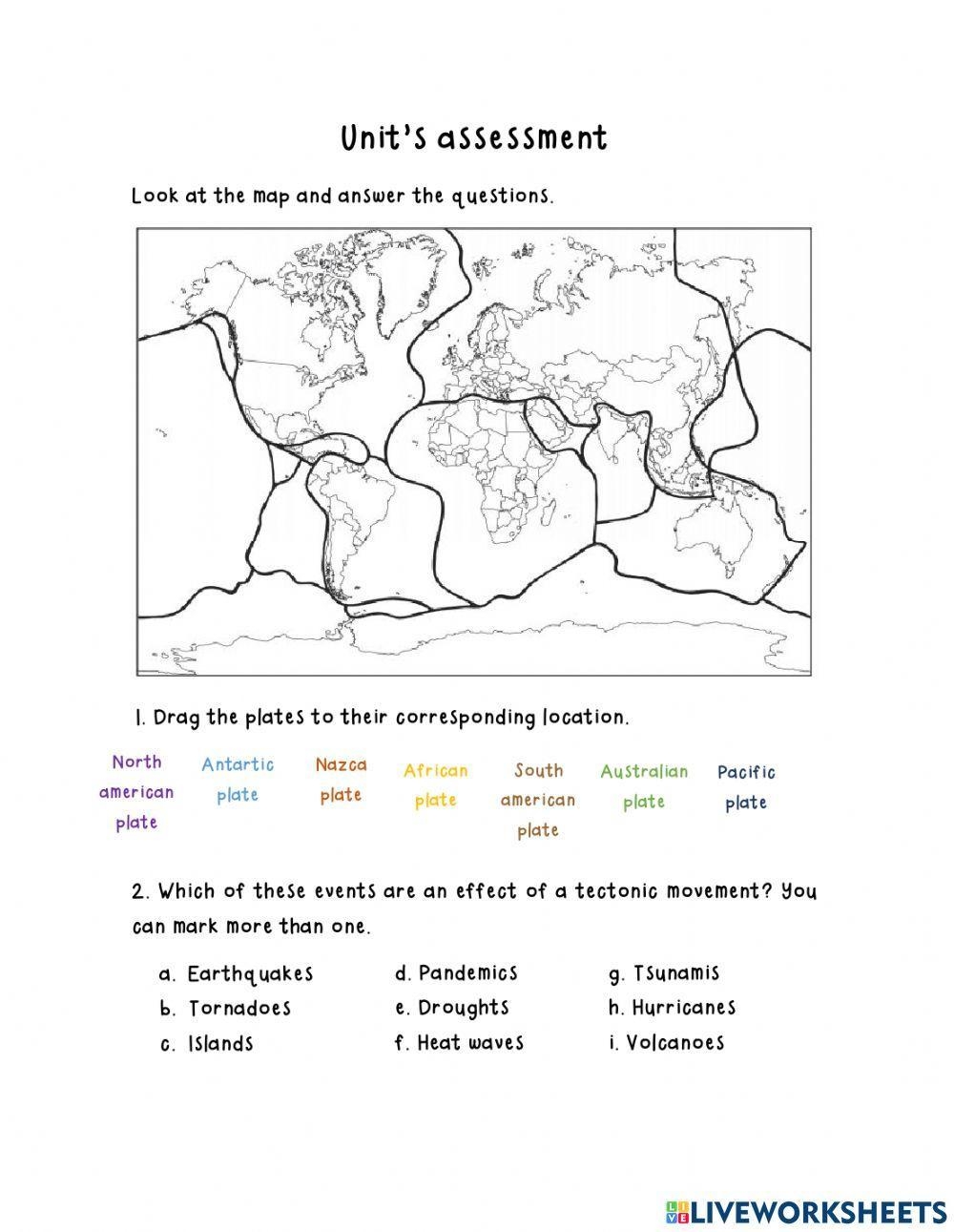 Plate Tectonics Free Printable Worksheets Plate Tectonics Free Printable Worksheets