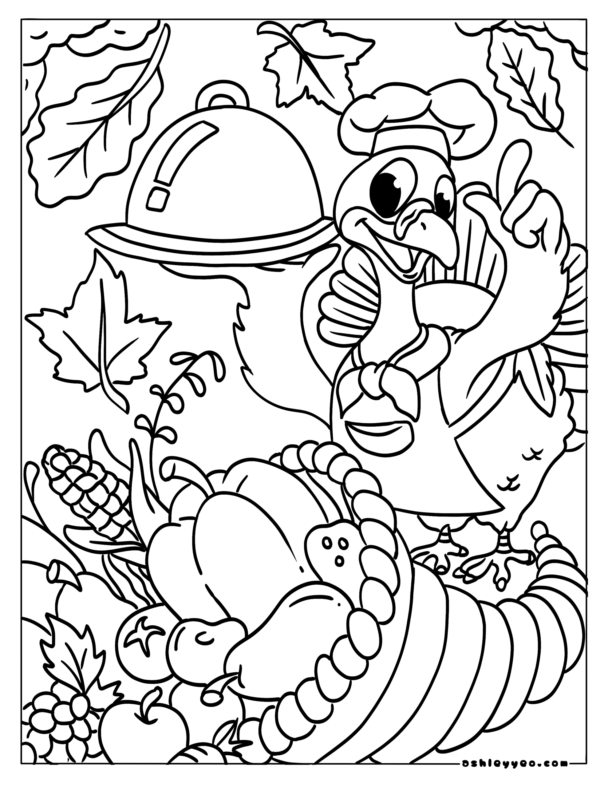 Preschool Thanksgiving Coloring Pages Printable