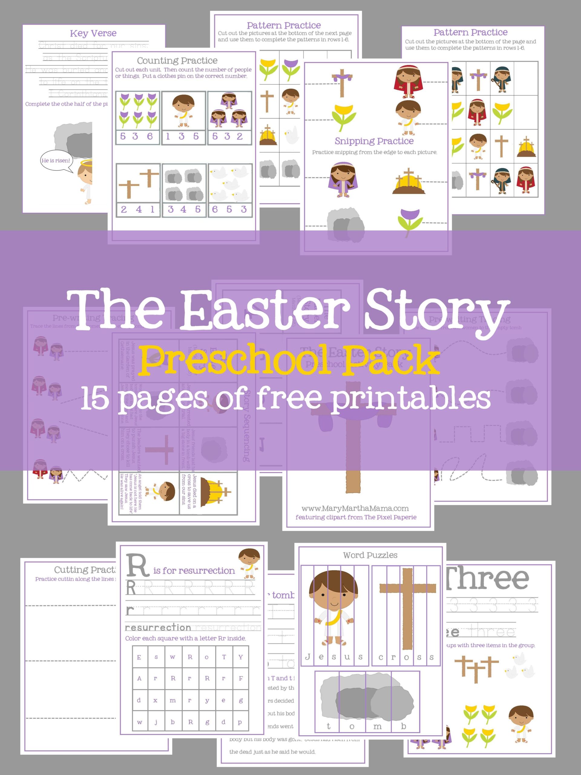 FREE The Easter Story PreK Pack FREE The Easter Story PreK Pack