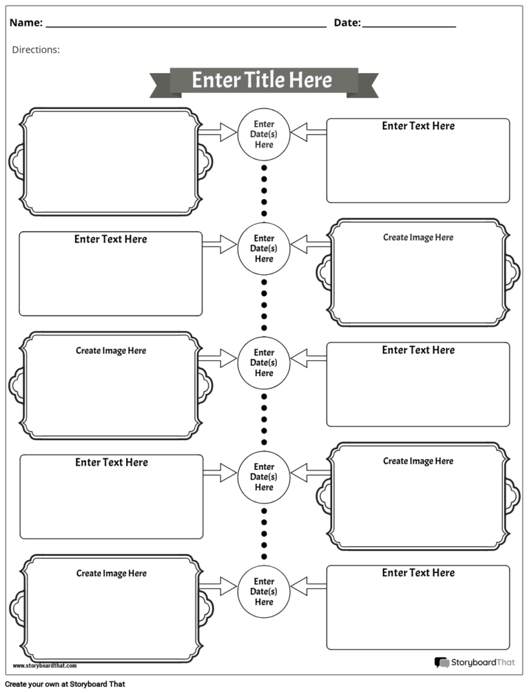 Free Timeline Worksheets Storyboard That Templates