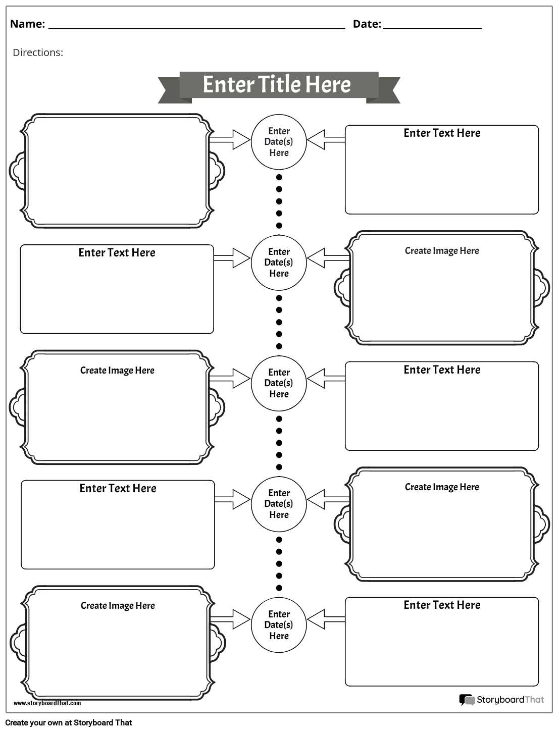 Free Timeline Worksheets Storyboard That Templates Free Timeline Worksheets Storyboard That Templates