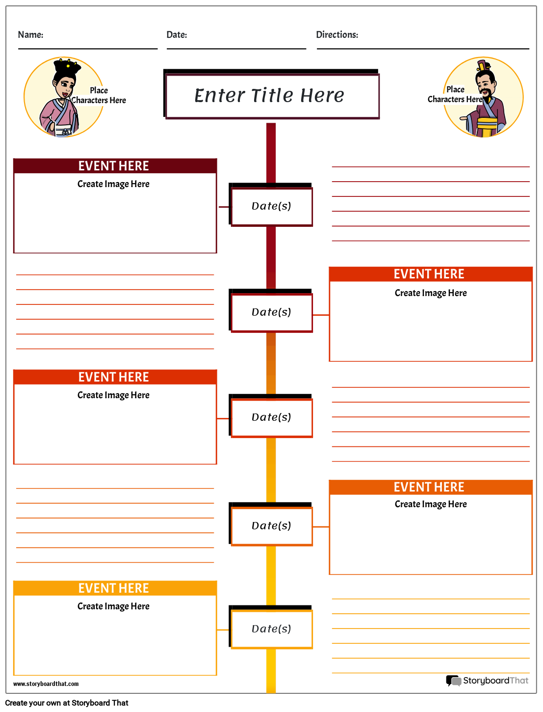 Free Timeline Worksheets Timeline Maker