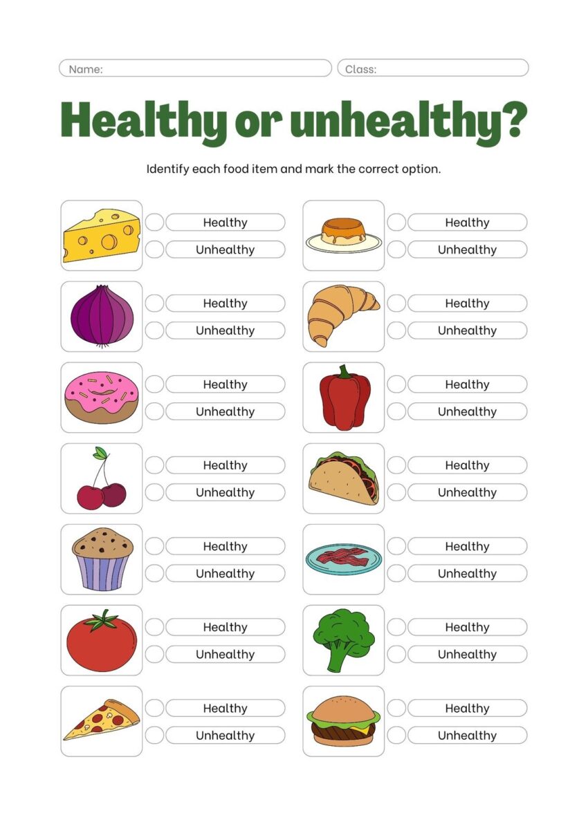 Free To Customize And Print Food Worksheet Templates Canva