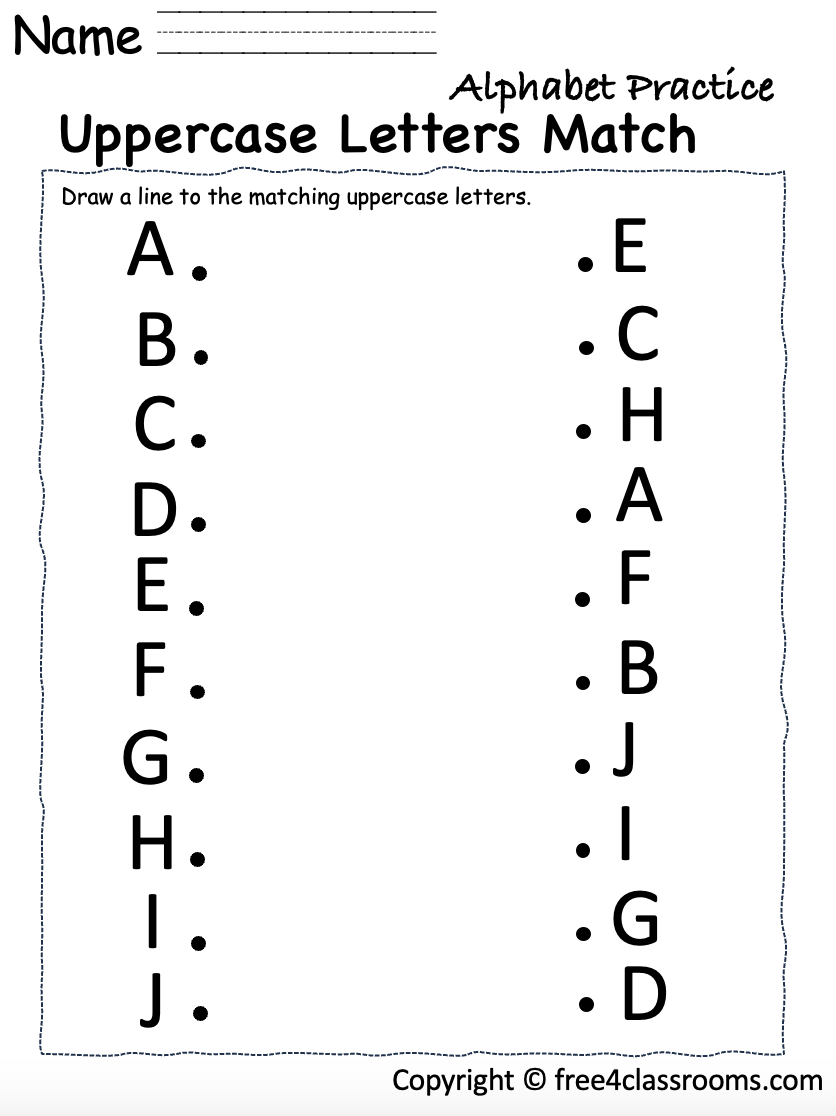 Free Uppercase Letter Practice Free Worksheets Free4Classrooms