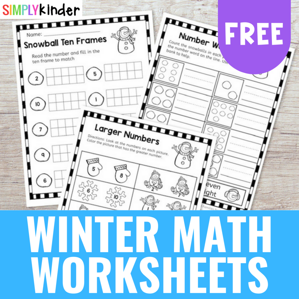 Kindergarten Printables For Math Skills Worksheets