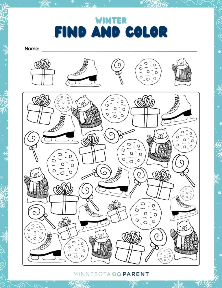 Free Winter Printables And Activity Pages For Kids Minnesota Parent