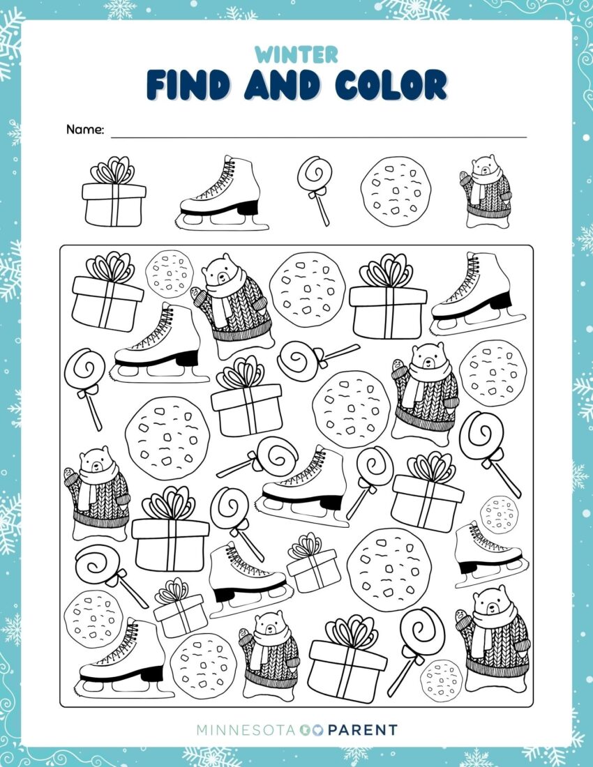Free Winter Printables And Activity Pages For Kids Minnesota Parent
